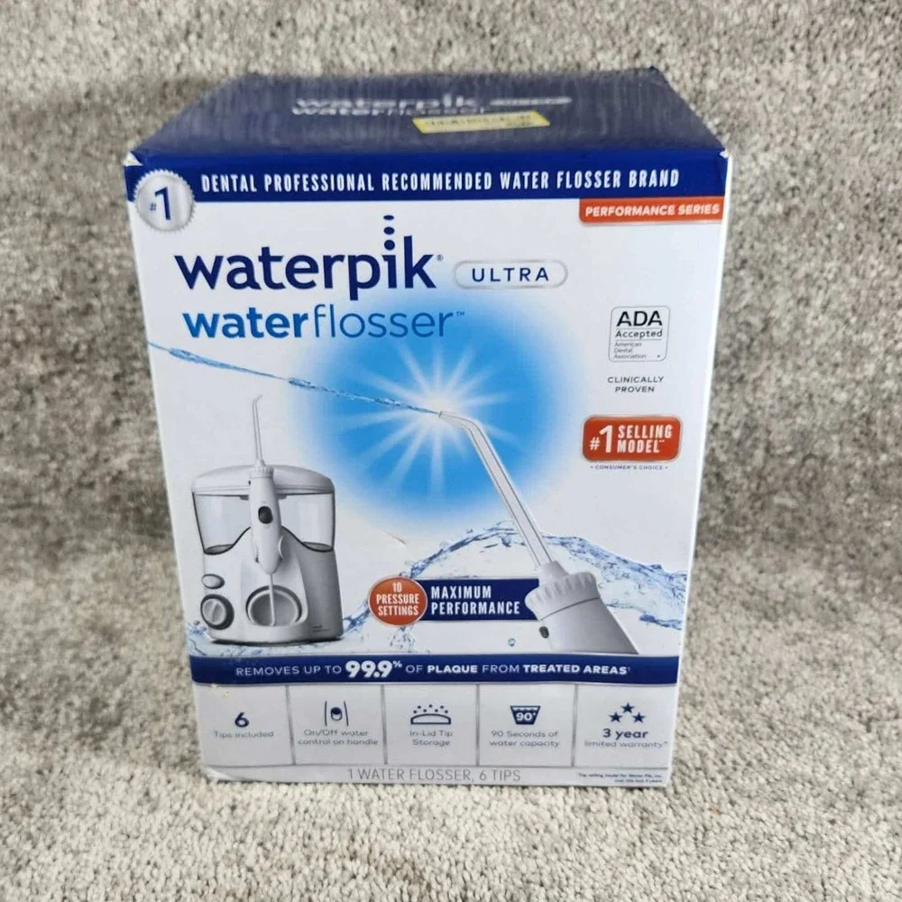 Waterpik Water Flosser Ultra White Performance Series WP-100W 6 Tips